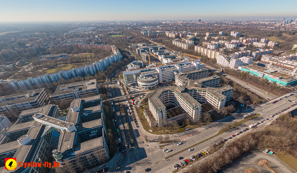 15.02.2023 - Luftbilder Perlach Plaza, Allianz, Wacker, Rentenversicherung, PEP